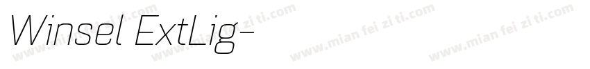 Winsel ExtLig字体转换